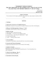 SHAWBURY PARISH COUNCIL -agenda March 2023